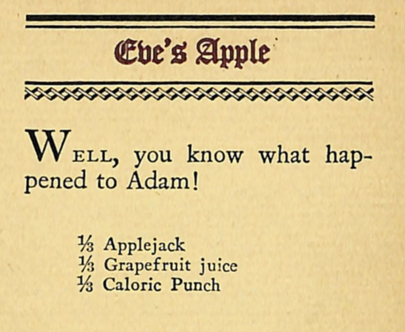 Eve&rsquo;s Apple Recipe - a screenshot of the recipe from the original book